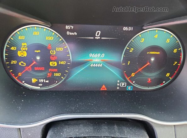 W1KWF8EB4MR652015 2021 MERCEDES-BENZ C Blue Vista del cuadro de instrumentos