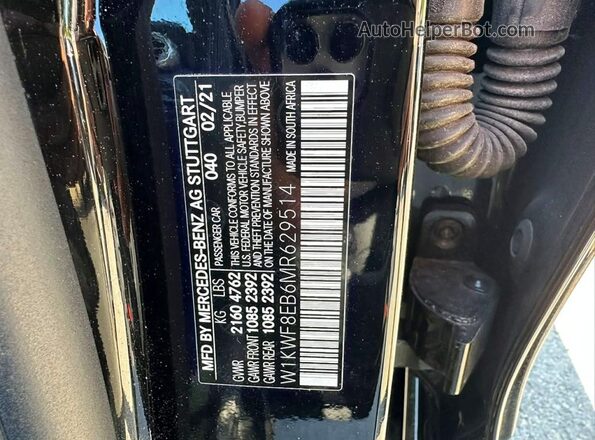 W1KWF8EB6MR629514 2021 MERCEDES-BENZ C-CLASS Black Rear interior view