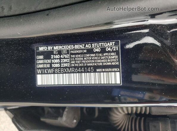 W1KWF8EBXMR644145 2021 MERCEDES-BENZ C Black Widok komory silnika