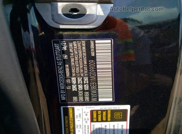 W1KWJ8EB1MG099009 2021 MERCEDES-BENZ C Black Вид підкапотного простору