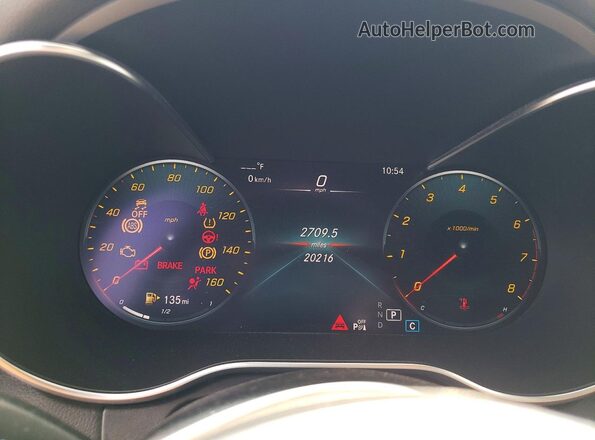 W1KWJ8EB1MG099009 2021 MERCEDES-BENZ C Black Вид щитка приладів