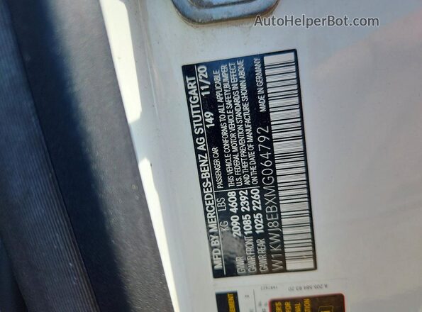 W1KWJ8EBXMG064792 2021 MERCEDES-BENZ C White Вид підкапотного простору