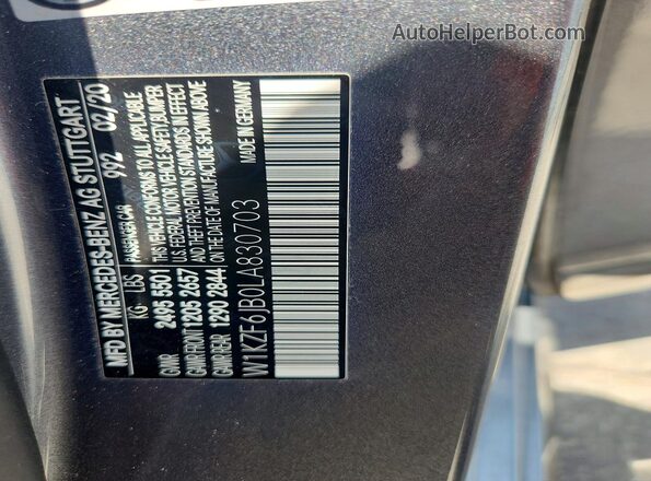 W1KZF6JB0LA830703 2020 MERCEDES-BENZ E Charcoal ძრავის განყოფილების ხედი
