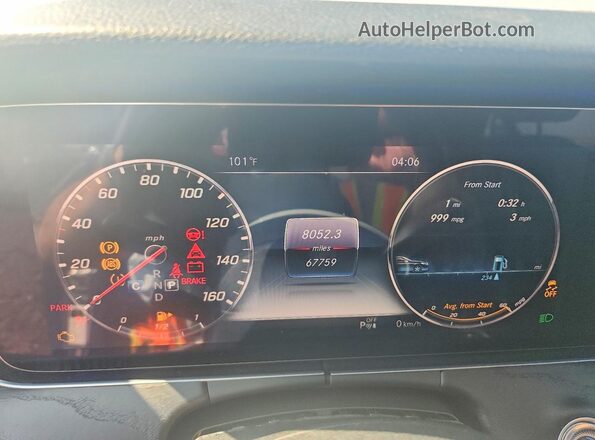 W1KZF6JB3LA803379 2020 MERCEDES-BENZ E Серый Вид щитка приборов