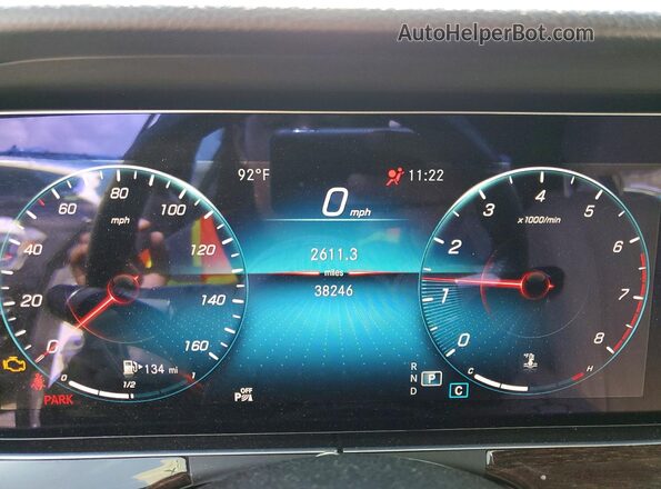 W1KZF8DB0MA931927 2021 MERCEDES-BENZ E White Вид щитка приладів