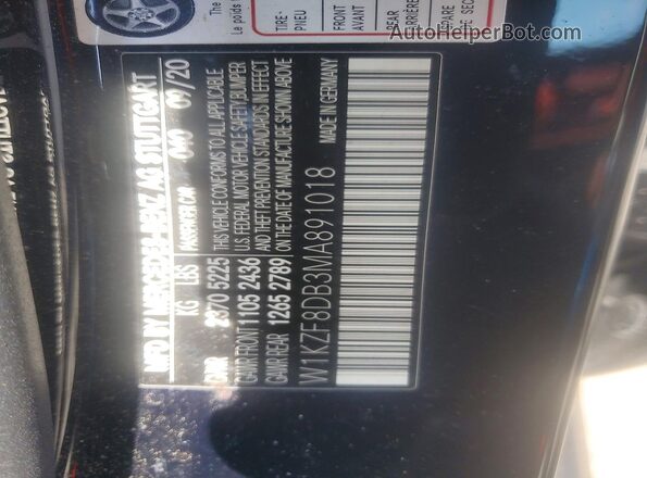 W1KZF8DB3MA891018 2021 MERCEDES-BENZ E Черный Вид подкапотного пространства