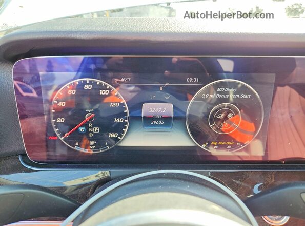 W1KZF8DB7LA824288 2020 MERCEDES-BENZ E White Вид щитка приладів