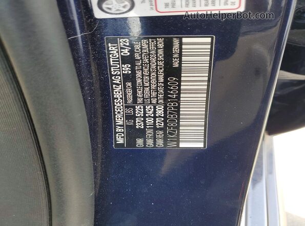 W1KZF8DB7PB146609 2023 MERCEDES-BENZ E-CLASS Синий Панорамный вид салона 360°