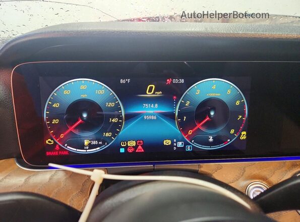 W1KZF8DBXMA938531 2021 MERCEDES-BENZ E White Widok zestawu wskaźników