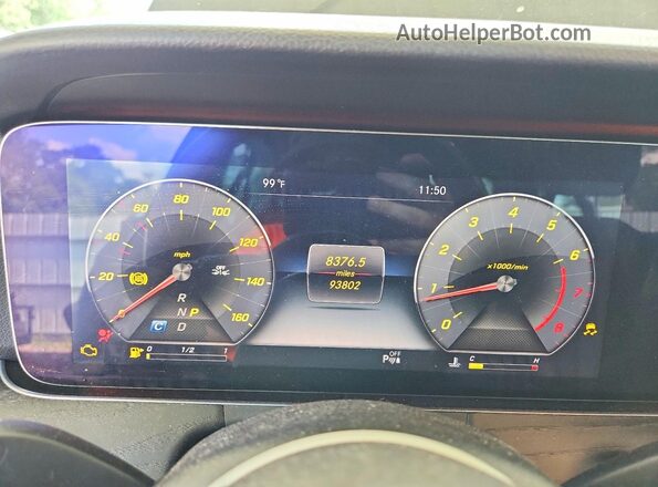 W1KZF8EB0LA844137 2020 MERCEDES-BENZ E Black Vista del cuadro de instrumentos