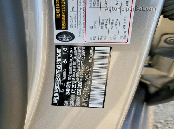 W1KZF8EB4NB029467 2022 MERCEDES-BENZ E Gold Vista del compartimento del motor