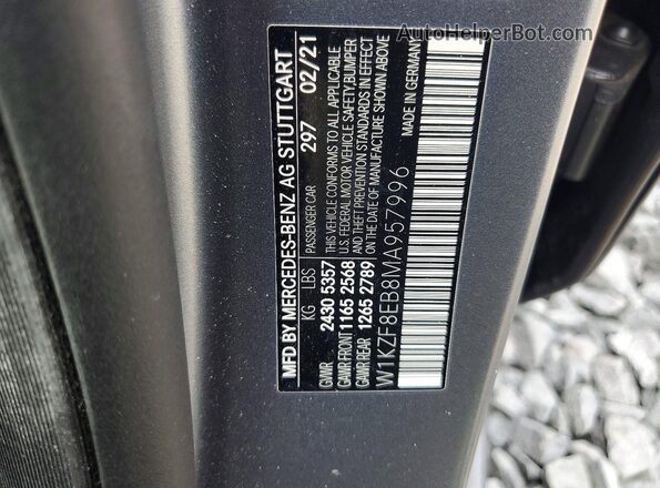 W1KZF8EB8MA957996 2021 MERCEDES-BENZ E Gray Vista del compartimento del motor