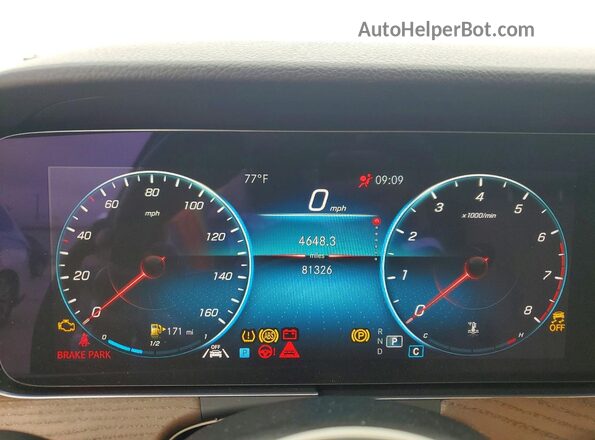 W1KZF8EB9MA891779 2021 MERCEDES-BENZ E Black Вид щитка приладів