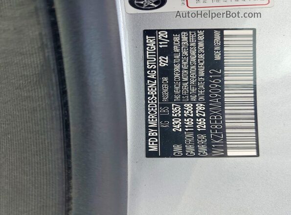 W1KZF8EBXMA909612 2021 MERCEDES-BENZ E Silver Widok komory silnika