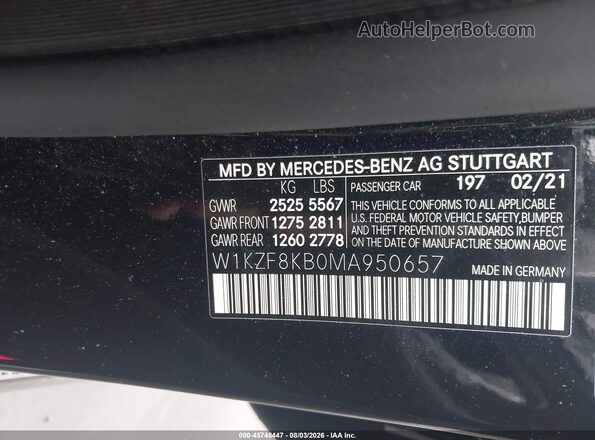 W1KZF8KB0MA950657 2021 MERCEDES-BENZ AMG E 63 Black Engine compartment view