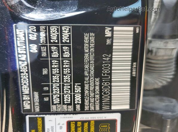 W1N0G8DB1LF803142 2020 MERCEDES-BENZ GLC-CLASS Черный Вид подкапотного пространства