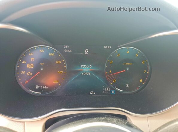 W1N0G8EB0MF880293 2021 MERCEDES-BENZ GLC-CLASS White Instrument cluster view