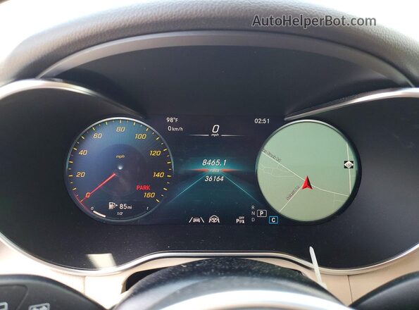 W1N0G8EB0NG116732 2022 MERCEDES-BENZ GLC-CLASS Black ხელსაწყოთა პანელის ხედი