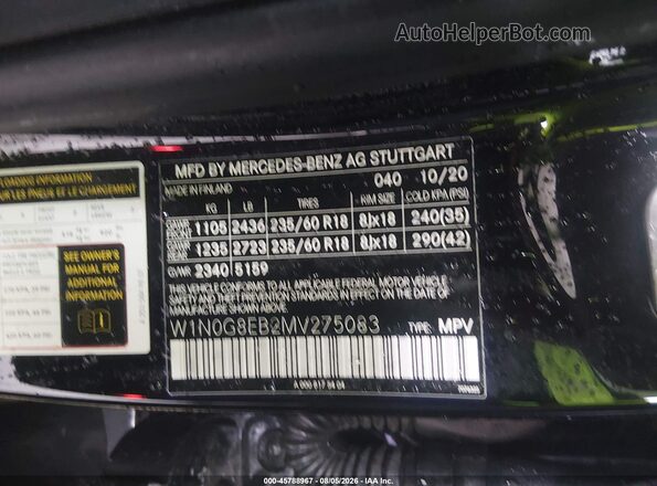 W1N0G8EB2MV275083 2021 MERCEDES-BENZ GLC 300 Черный Вид подкапотного пространства