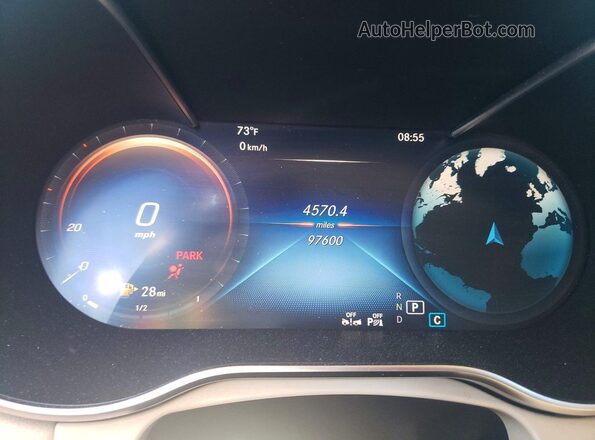 W1N0G8EB7MF869128 2021 MERCEDES-BENZ GLC-CLASS White Вид щитка приладів