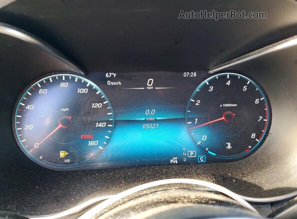 W1N0G8EB9MV311786 2021 MERCEDES-BENZ GLC-CLASS White Widok zestawu wskaźników