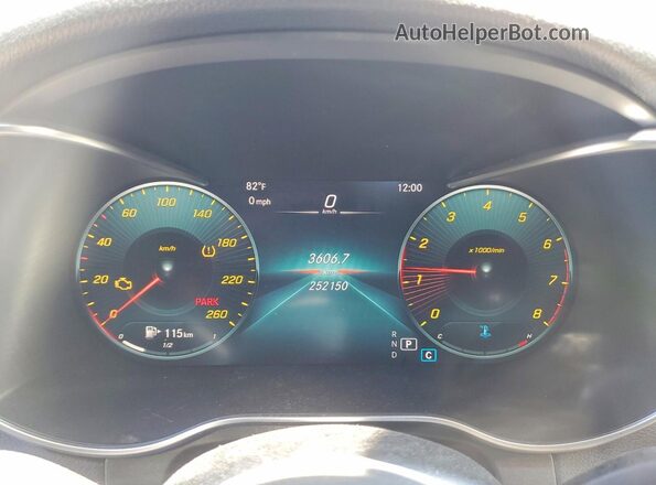 W1N0J8EB2LF810908 2020 MERCEDES-BENZ GLC-CLASS Charcoal Вид щитка приладів