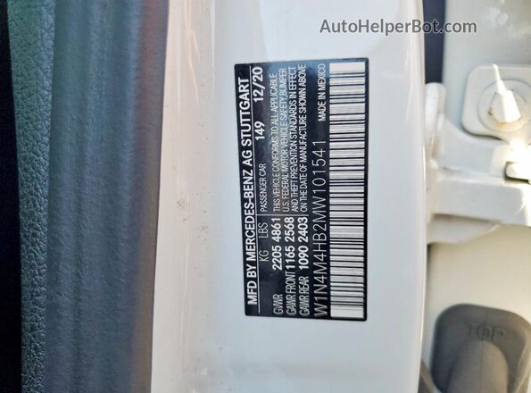 W1N4M4HB2MW101541 2021 MERCEDES-BENZ GLB-CLASS White 360 interior view