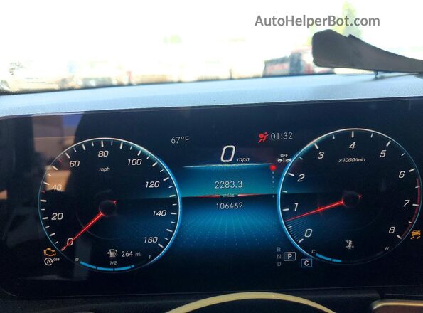 W1N4M4HB3NW240935 2022 MERCEDES-BENZ GLB-CLASS White Սարքավորումների վահանակի տեսք