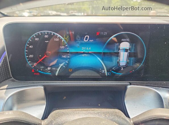 W1N4M4HB4MW109608 2021 MERCEDES-BENZ GLB-CLASS Черный Вид щитка приборов