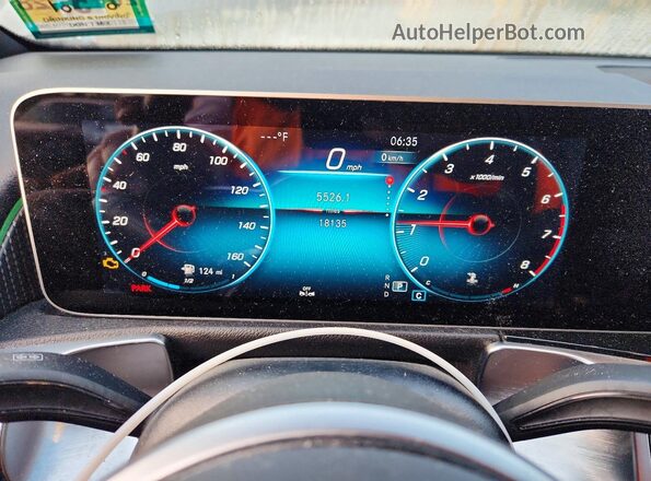 W1N4M4HB9MW109166 2021 MERCEDES-BENZ GLB-CLASS Gray Vista del cuadro de instrumentos
