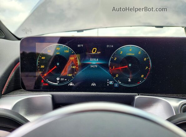 W1N4M4HBXNW249907 2022 MERCEDES-BENZ GLB-CLASS Gray Instrument cluster view