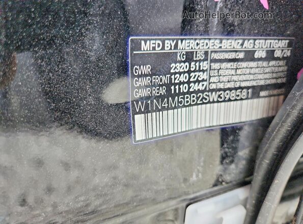 W1N4M5BB2SW398581 2025 MERCEDES-BENZ GLB-CLASS Black Սալոնի 360 աստիճան տեսք