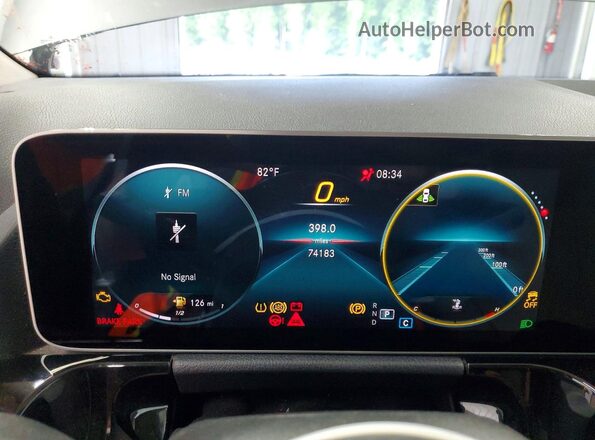 W1N4N4HB2MJ169400 2021 MERCEDES-BENZ GLA Gray Вид щитка приладів