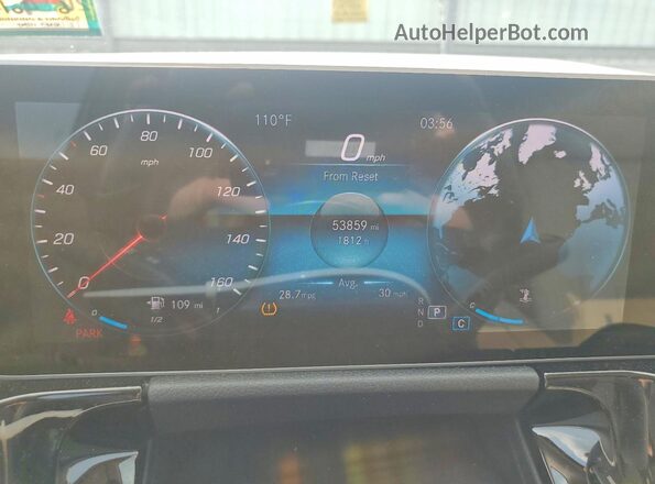 W1N4N4HB2MJ215744 2021 MERCEDES-BENZ GLA Blue Widok zestawu wskaźników