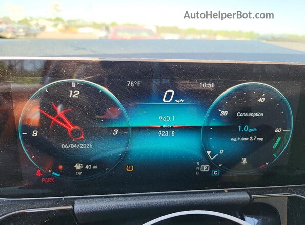 W1N4N4HB2MJ315634 2021 MERCEDES-BENZ GLA White Instrument cluster view