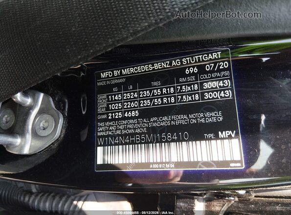 W1N4N4HB5MJ158410 2021 MERCEDES-BENZ GLA 250 Black Vista del compartimento del motor
