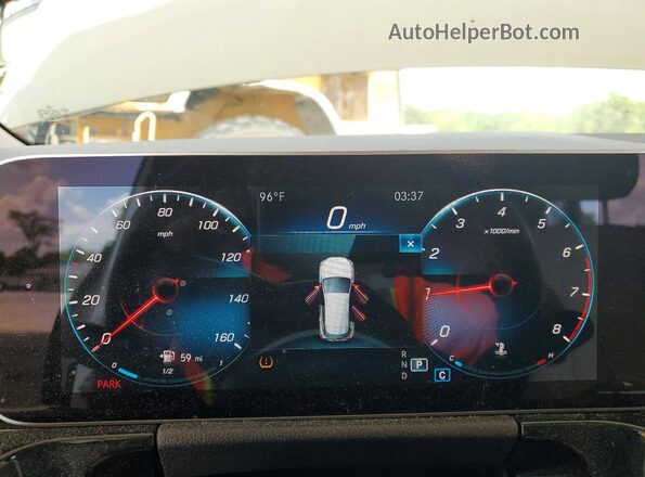 W1N4N4HB9MJ185058 2021 MERCEDES-BENZ GLA White ხელსაწყოთა პანელის ხედი