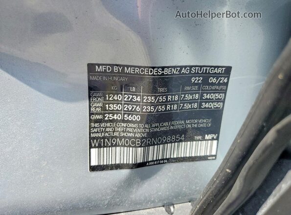 W1N9M0CB2RN098854 2024 MERCEDES-BENZ EQB Серебряный Вид подкапотного пространства