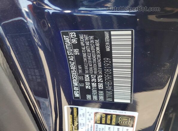 W1NKJ4HB7RF081939 2024 MERCEDES-BENZ GLC-CLASS Black Vista de la etiqueta del VIN