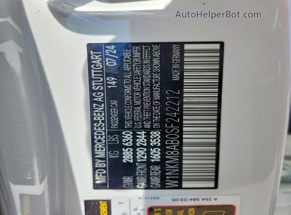 W1NKM8AB0SF242212 2025 MERCEDES-BENZ GLC-CLASS White Панорамний вид салону 360°
