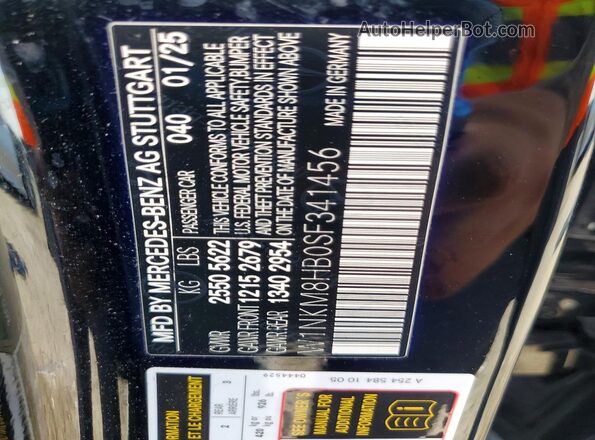 W1NKM8HB0SF341456 2025 MERCEDES-BENZ GLC-CLASS Black Widok naklejki z numerem VIN
