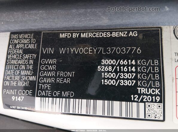 W1YV0CEY7L3703776 2020 MERCEDES-BENZ METRIS Белый Вид подкапотного пространства