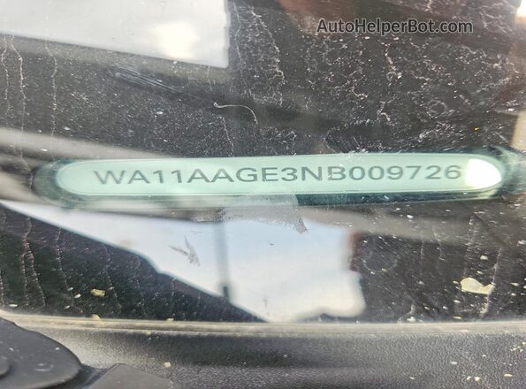 WA11AAGE3NB009726 2022 AUDI E-TRON Gray Widok naklejki z numerem VIN