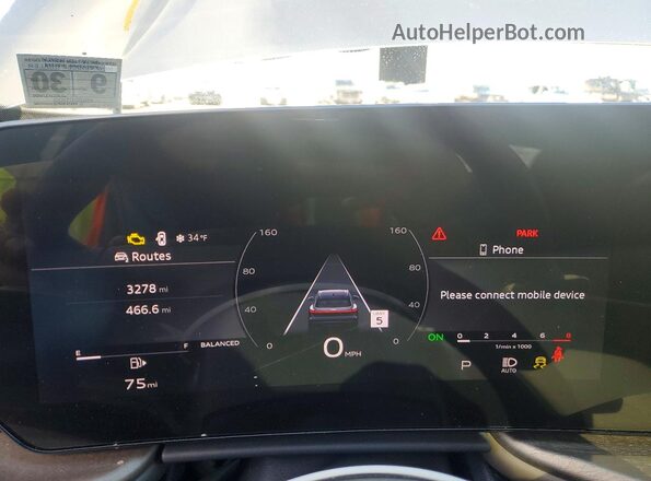 WA13AAGU2S2064244 2025 AUDI Q5 Black ხელსაწყოთა პანელის ხედი
