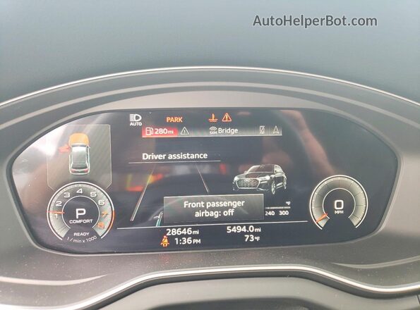 WA15AAFY3N2089722 2022 AUDI Q5 Gray Vista del cuadro de instrumentos