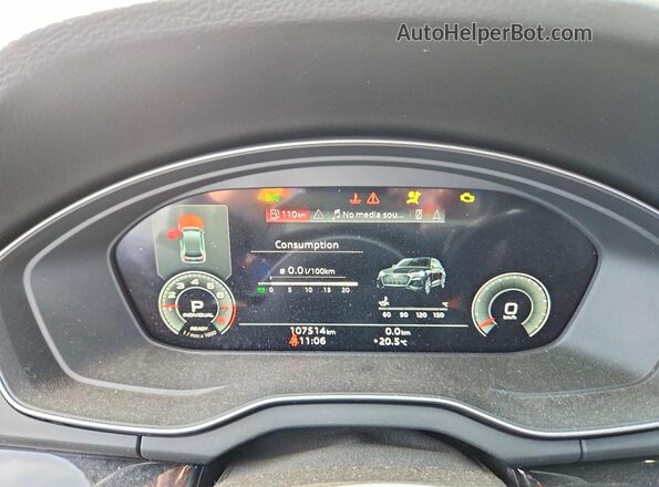 WA16AAFY7N2076251 2022 AUDI Q5 White Vista del cuadro de instrumentos