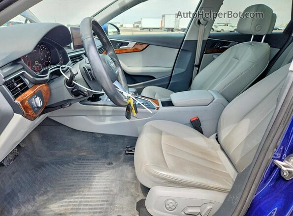 WA18NAF42HA050404 2017 AUDI A4 Blue Front interior view