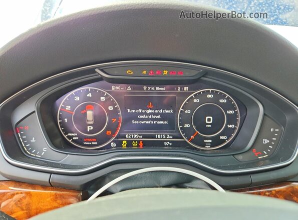WA18NAF42HA050404 2017 AUDI A4 Blue Instrument cluster view