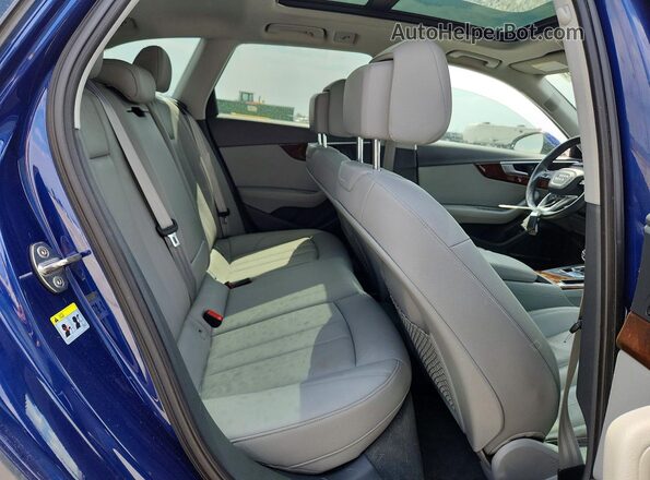 WA18NAF42HA050404 2017 AUDI A4 Blue Rear seats view