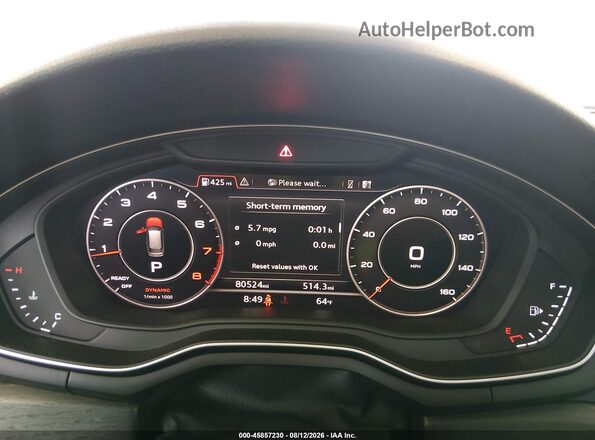WA18NAF46JA096498 2018 AUDI OTHER Silver უკანა სავარძლების ხედი